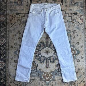 Polo Ralph Lauren Men's Denim Jeans Size 32 X 32 The Varick Slim Straight White